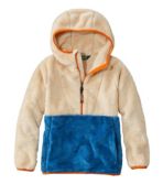 Kids' L.L.Bean Hi-Pile Fleece Hooded Pullover, Colorblock