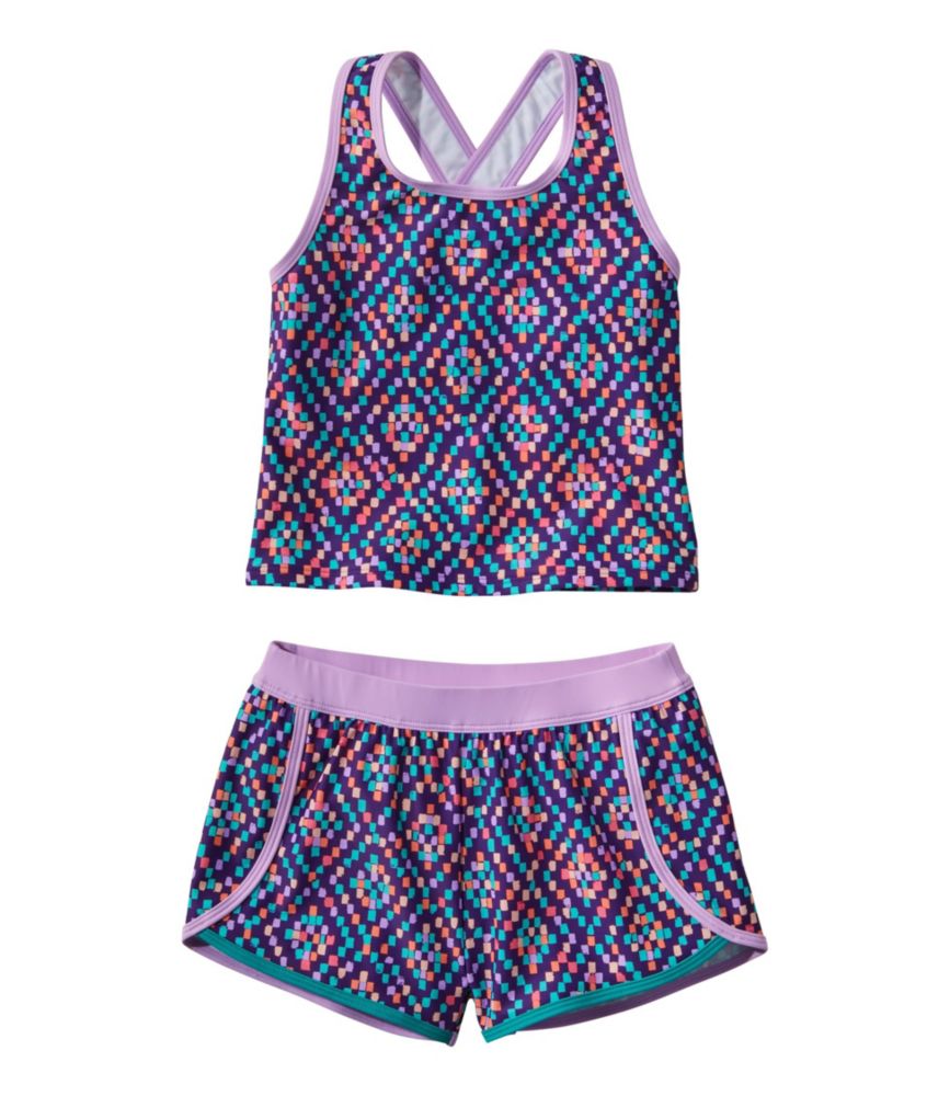 Girls' Watersports Swimwear, Tankini Short Set