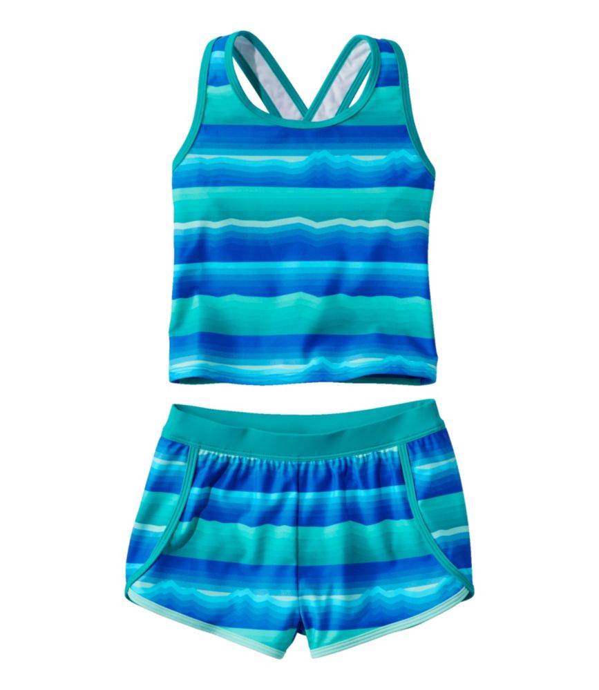 Girls' Watersports Swimwear, Tankini Short Set