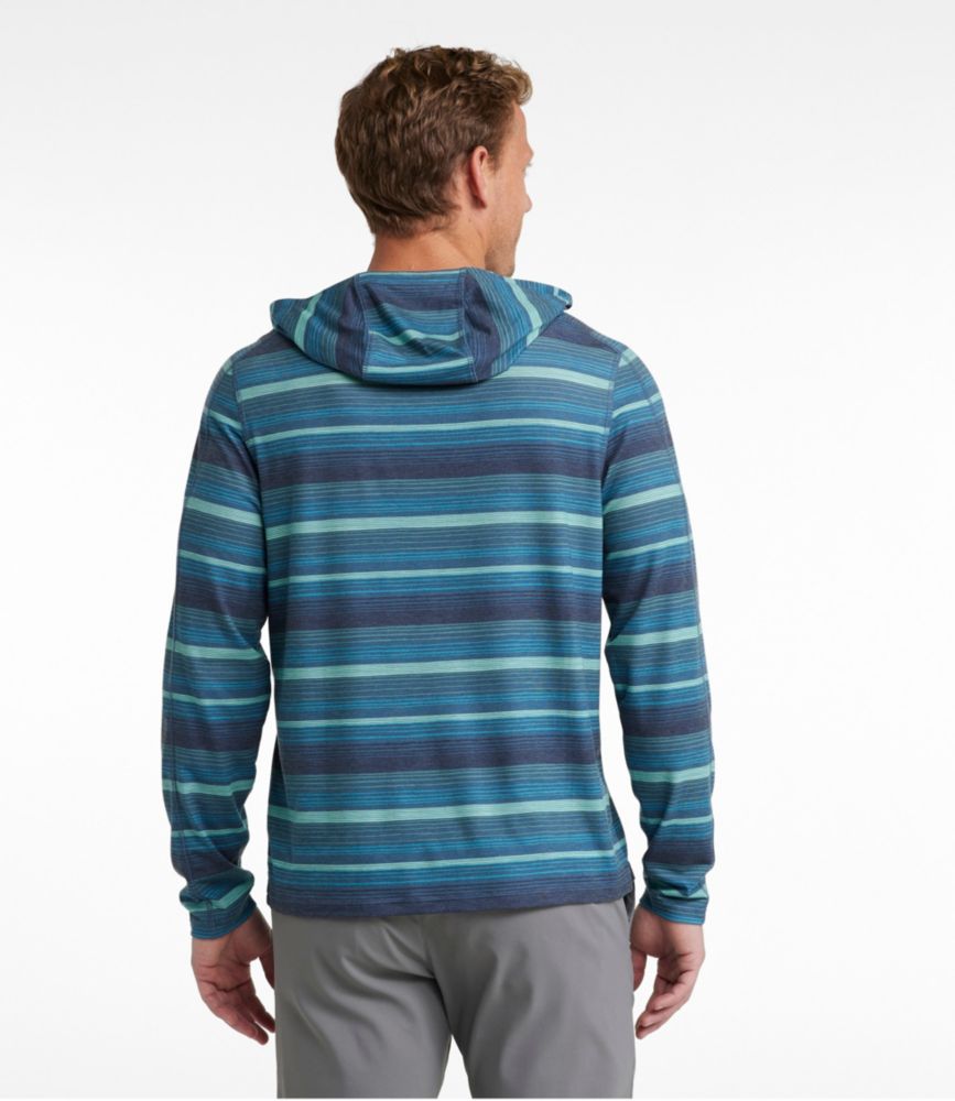 Men's Everyday SunSmart® Tee, Long-Sleeve Hoodie Stripe, Iron Blue Stripe, small image number 3