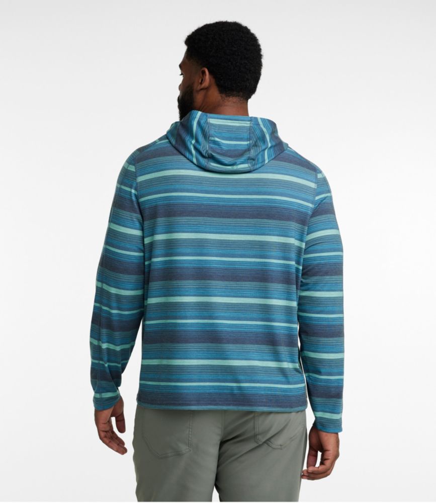 Men's Everyday SunSmart® Tee, Long-Sleeve Hoodie Stripe, Iron Blue Stripe, small image number 5