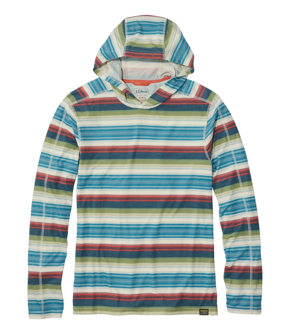 Men's Everyday SunSmart® Tee, Long-Sleeve Hoodie Stripe at L.L. Bean