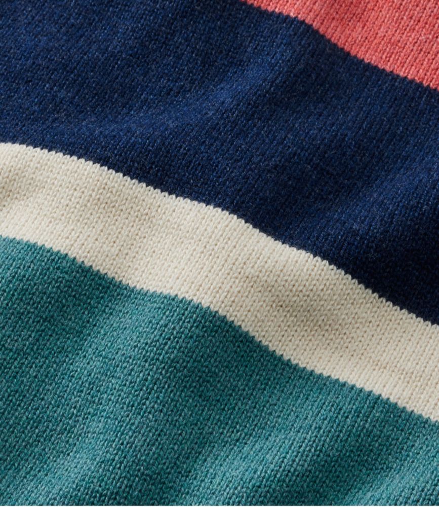 Men's Wicked Soft Cotton/Cashmere Sweater, Crewneck, Stripe, Dusty Teal Stripe, small image number 6