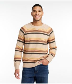 Men's Wicked Soft Cotton/Cashmere Sweater, Crewneck, Stripe