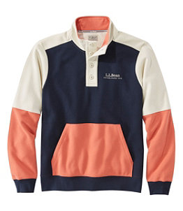 Men's L.L.Bean 1912 Sweatshirt, Button-Mock, Colorblock