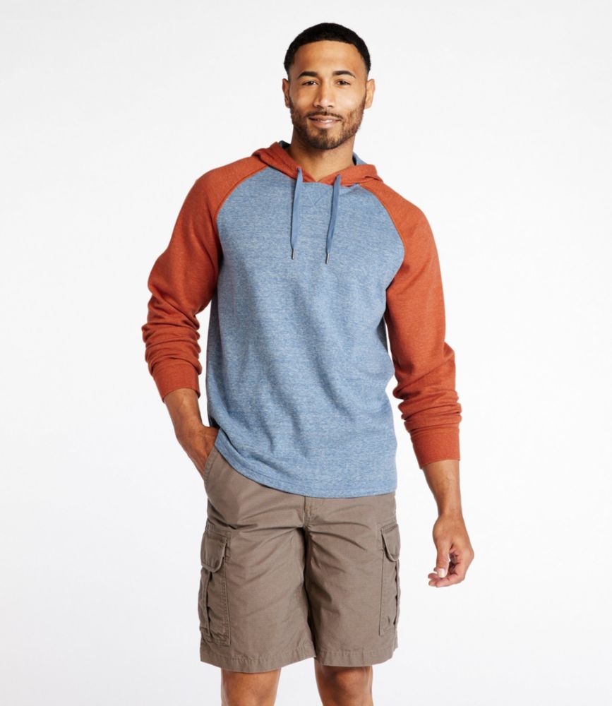 Men's Washed Cotton Double-Knit Hoodie, Colorblock | Sweatshirts u0026 Fleece  at L.L.Bean