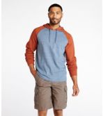 Men's Washed Cotton Double-Knit Hoodie, Colorblock