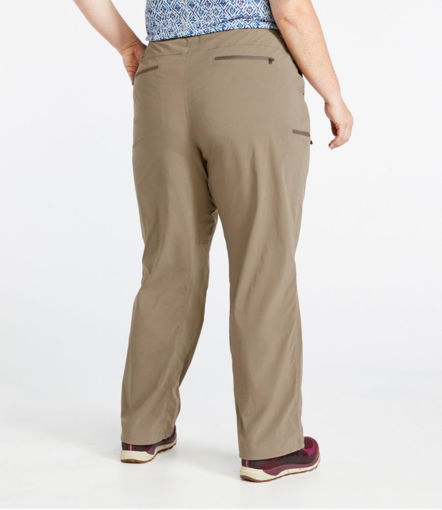 Women's Water-Repellent Comfort Trail Pants, Mid-Rise Straight-Leg, Ash, small image number 3