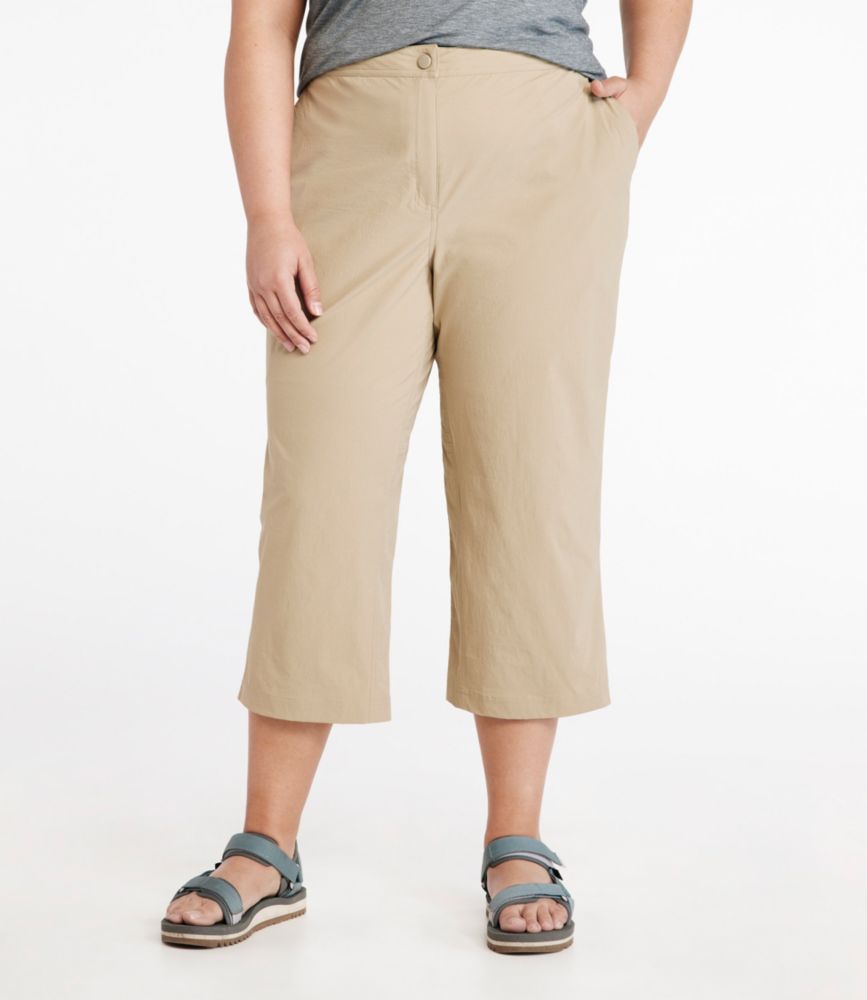 Women's Water-Repellent Comfort Trail Pants, Mid-Rise Straight-Leg Crop, Nautical Navy, small image number 2