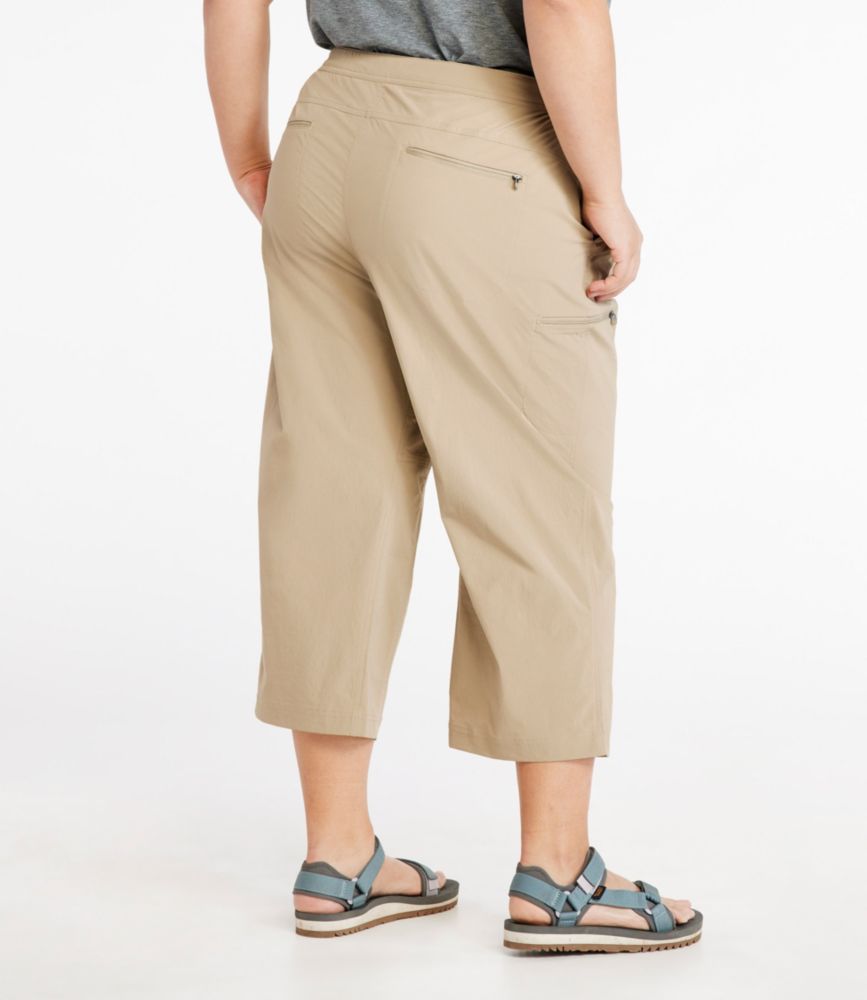 Women's Water-Repellent Comfort Trail Pants, Mid-Rise Straight-Leg Crop, Ash, small image number 3