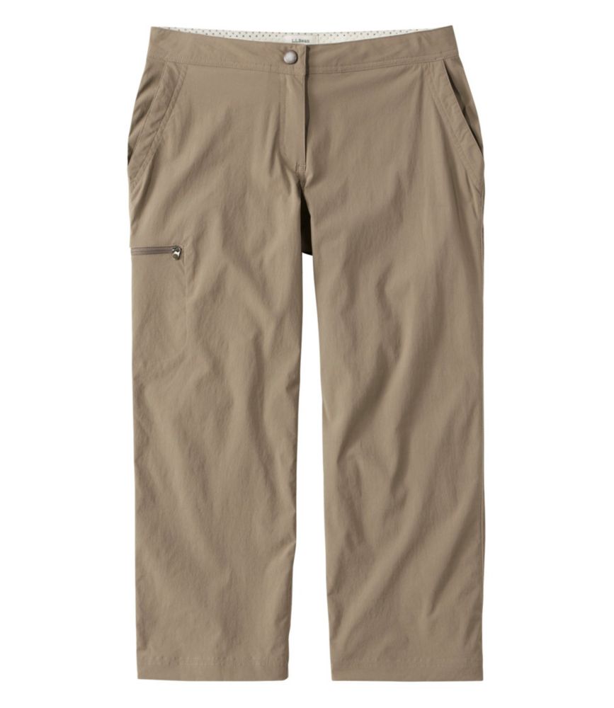 Women's Water-Repellent Comfort Trail Pants, Mid-Rise Straight-Leg Crop