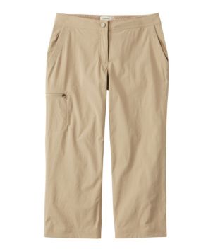 Women's Water-Repellent Comfort Trail Pants, Mid-Rise Straight-Leg Crop