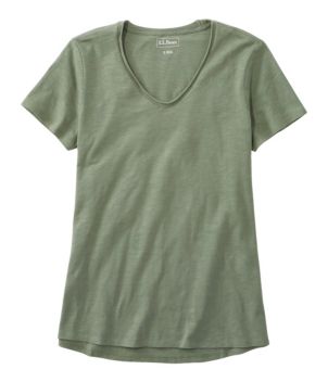 Women's Organic Cotton Tee, V-Neck Short-Sleeve