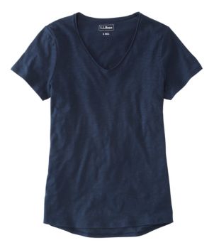 Women's Organic Cotton Tee, V-Neck Short-Sleeve