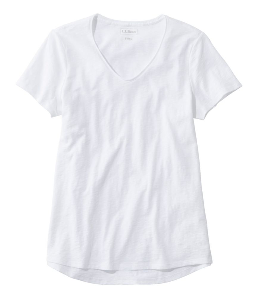 Women's Organic Cotton Tee, V-Neck Short-Sleeve