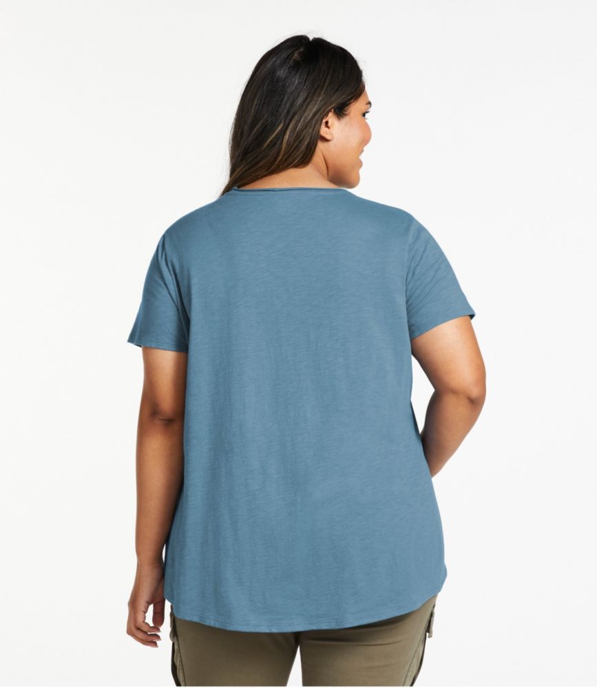 Women's Organic Cotton Tee, V-Neck Short-Sleeve, Minimal Gray, small image number 3