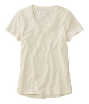 Women's Organic Cotton Tee, V-Neck Short-Sleeve