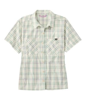 Women's Everyday SunSmart® Woven Shirt, Short-Sleeve Plaid