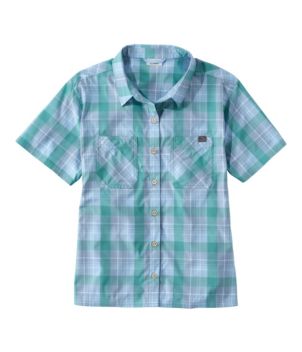 Women's Everyday SunSmart® Woven Shirt, Short-Sleeve Plaid