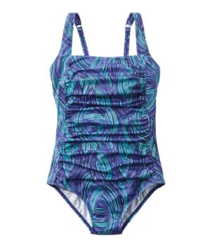 Swimsuits For All Women's Plus Size Chlorine Resistant Square Neck One  Piece Swimsuit, 26 - Blue Starburst : Target