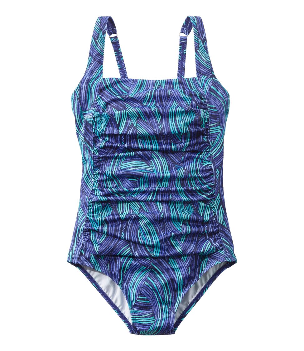 Women's BeanSport® Swimwear, Squareneck Tanksuit, Print at L.L. Bean