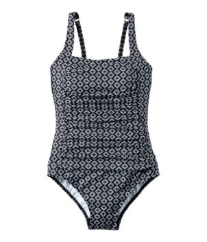 Women's BeanSport Swimwear, Squareneck Tanksuit Print