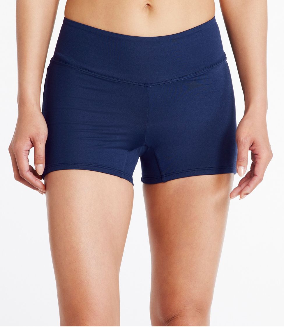 Women's Swim Shorts with Pockets Lace Soild Swimsuit Piece Cut