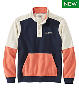 Men's L.L.Bean 1912 Sweatshirt, Button-Mock, Colorblock