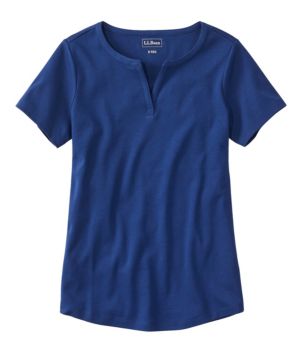 Women's L.L.Bean Tee, Short-Sleeve Notch-Neck