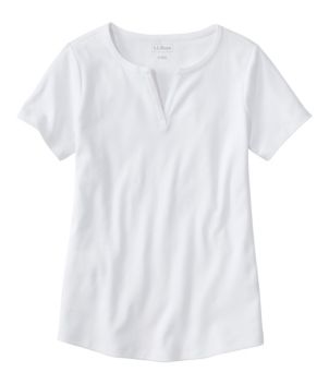 Women's L.L.Bean Tee, Short-Sleeve Notch-Neck