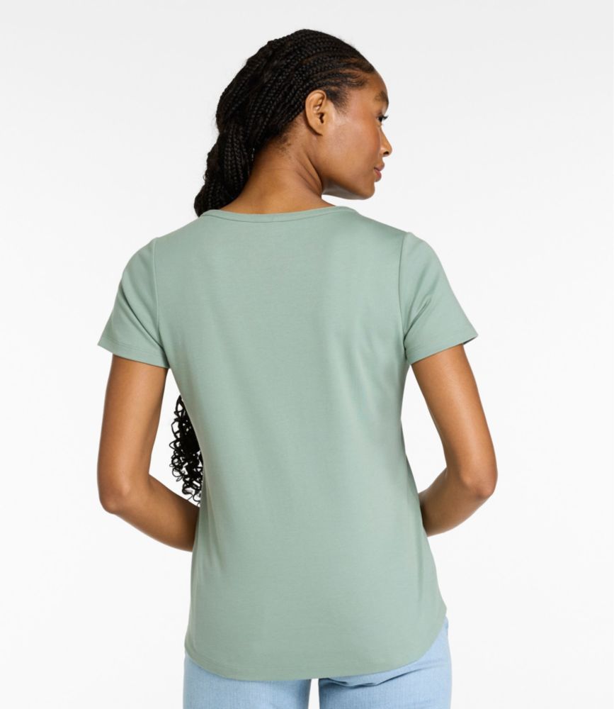 Women's L.L.Bean Tee, Short-Sleeve Notch-Neck - image 2
