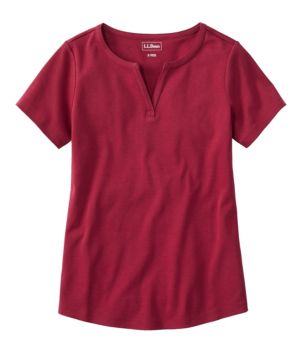 Women's L.L.Bean Tee, Short-Sleeve Notch-Neck