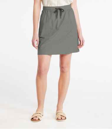 Women's Stretch Ripstop Pull-On Skirt, Mid-Rise