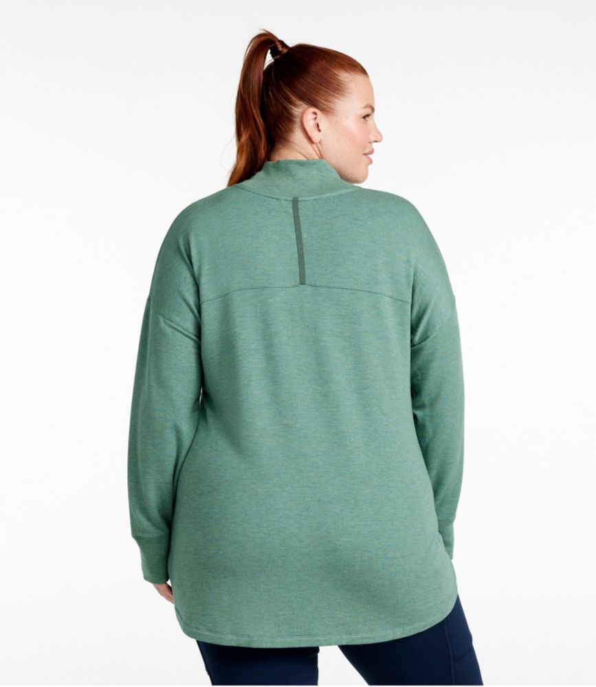 Women's SoftFlex Mockneck Pullover, Gray Heather, small image number 3