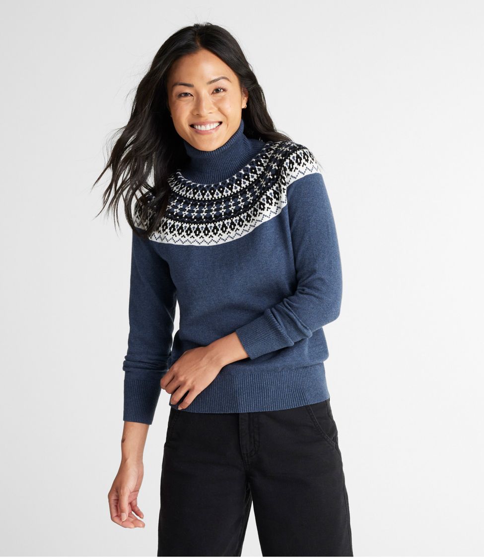 Women's Cotton/Cashmere Sweater, Turtleneck at L.L. Bean