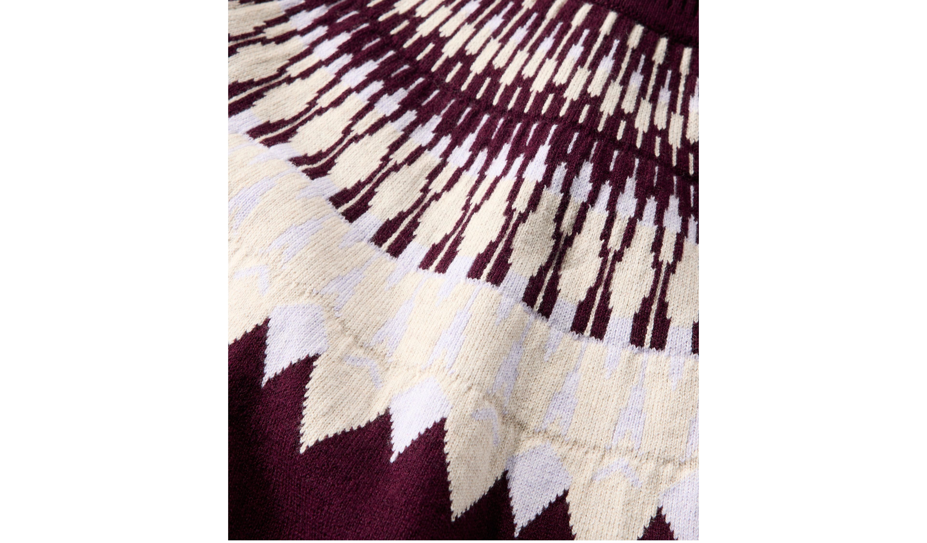Women's Cotton/Cashmere Sweater, Turtleneck Fair Isle