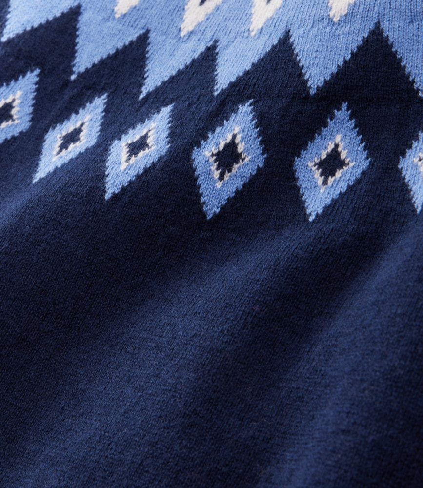 Women's Cotton/Cashmere Sweater, Turtleneck Fair Isle, Boulder Heather Fairisle, small image number 5