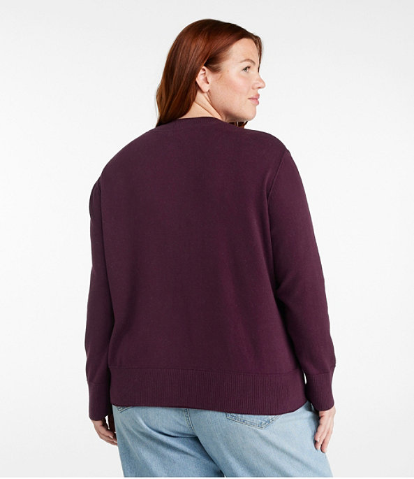 Cotton Cashmere Crewneck Sweater, Light Ocean Heather, large image number 2