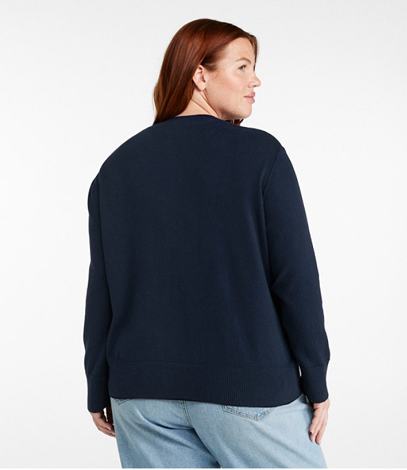 Cotton Cashmere Crewneck Sweater, , large image number 2