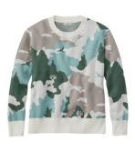 Women's Cotton/Cashmere Sweater, Crewneck Jacquard