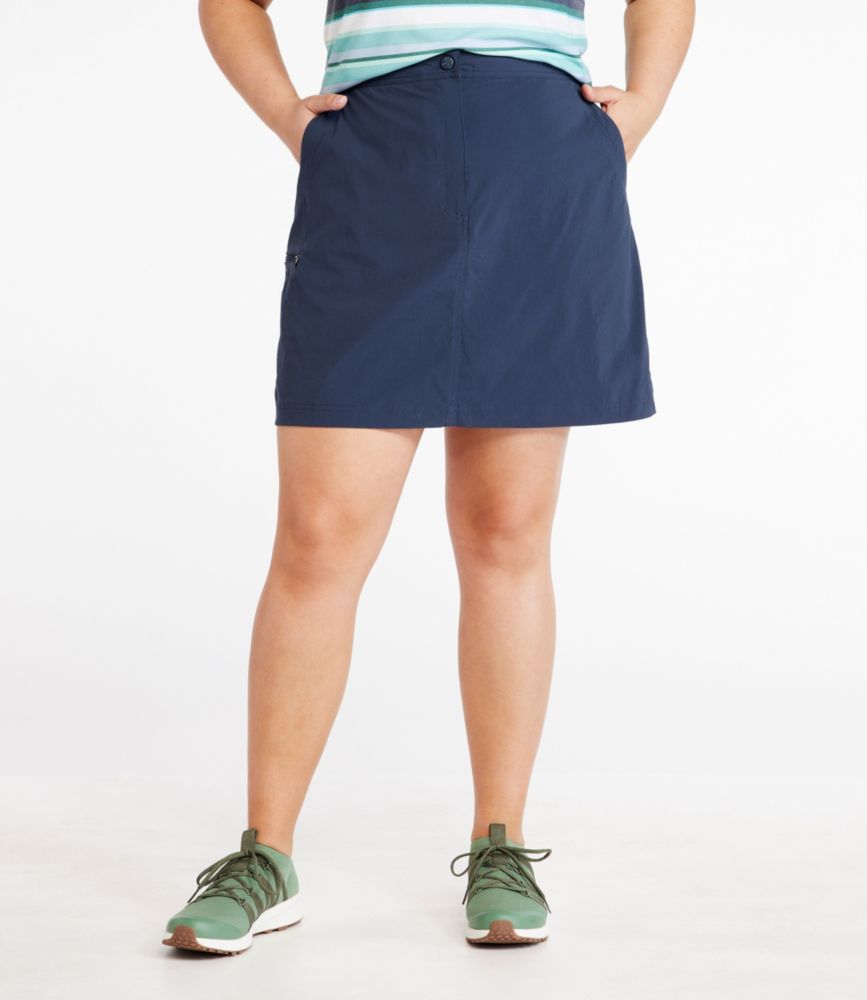 Women's Water-Repellent Comfort Trail Skort, Mid-Rise, Ash, small image number 2