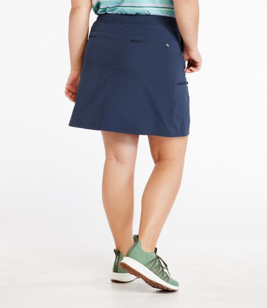 Women's Water-Repellent Comfort Trail Skort, Mid-Rise, Ash, small image number 3