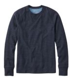 Men's Washed Cotton Double-Knit Crewneck, Slightly Fitted, Long-Sleeve