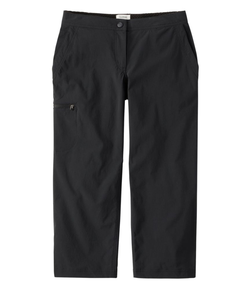 Women's Water-Repellent Comfort Trail Pants, Mid-Rise Straight-Leg Crop