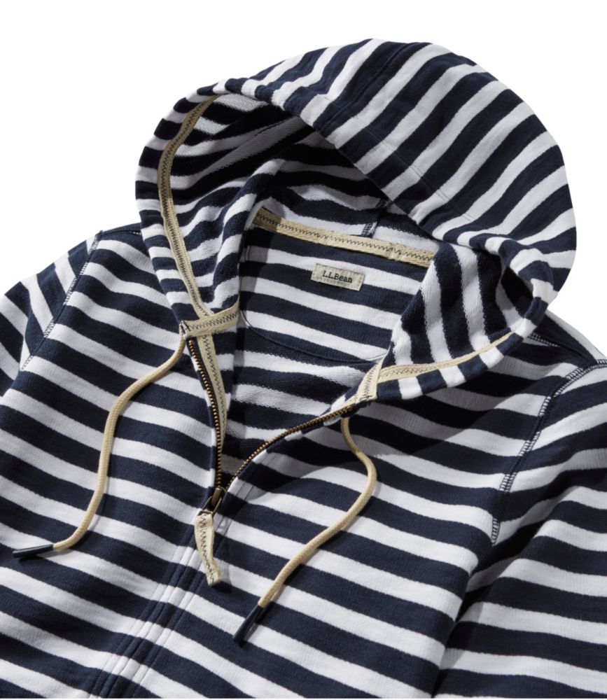 Women's Organic Cotton Hooded Sweatshirt, Long-Sleeve Stripe, , small image number 3