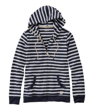 Women's Organic Cotton Hooded Sweatshirt, Long-Sleeve Stripe