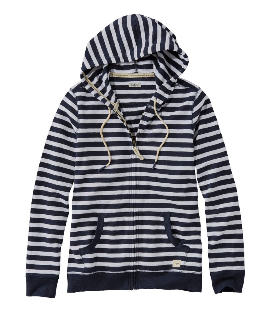 Women\'s Organic Cotton Hooded Sweatshirt, Long-Sleeve Stripe | Sweatshirts  & Fleece at