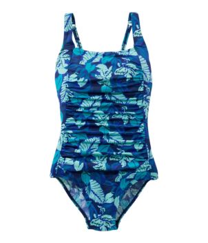 Women's BeanSport Swimwear, Squareneck Tanksuit Print