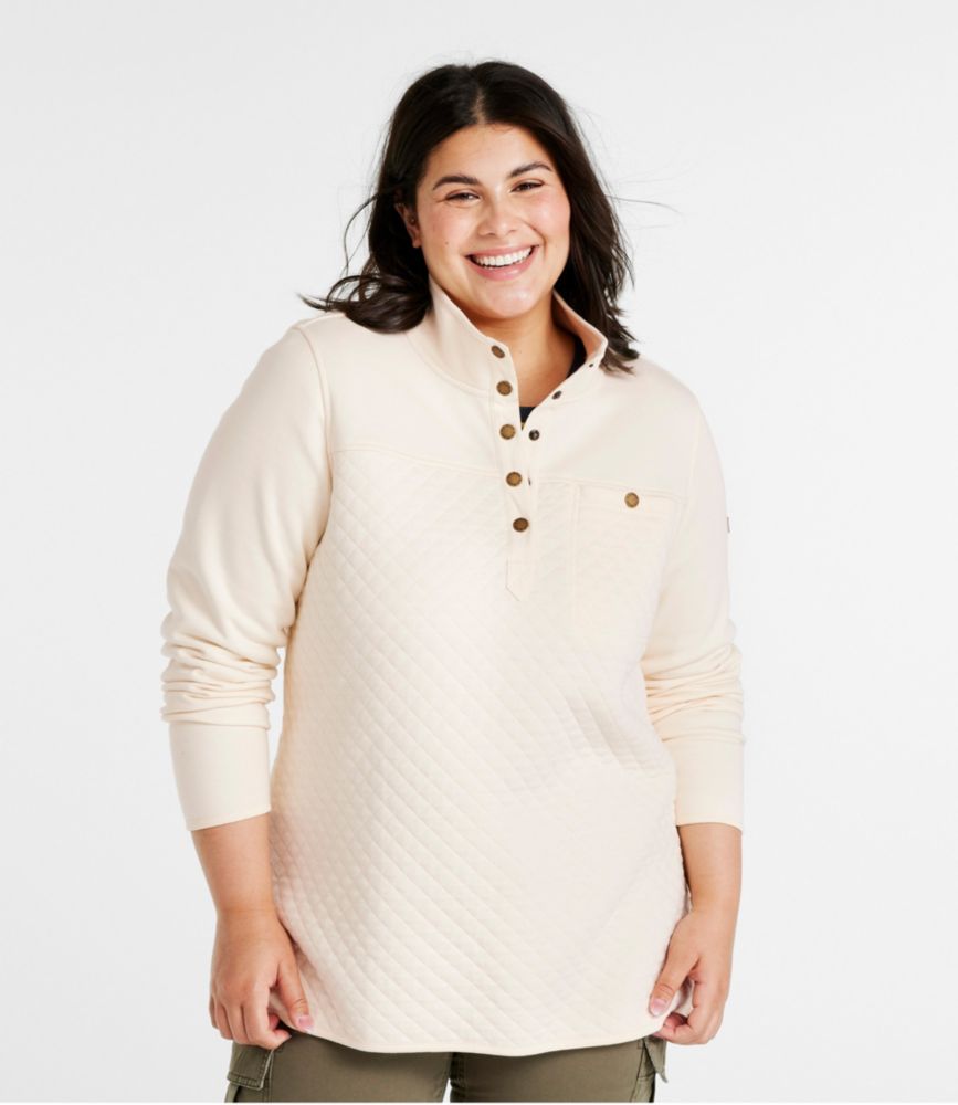Women's Quilted Sweatshirt, Mockneck Tunic Sweatshirts at L.L.Bean