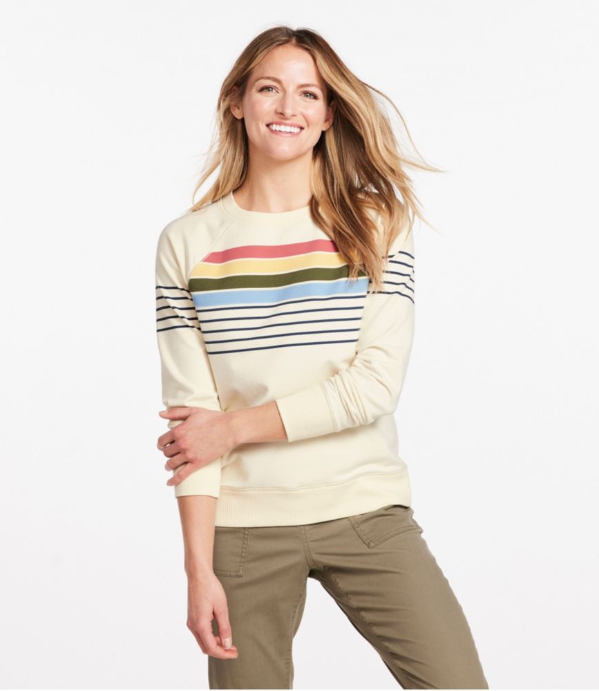 Women's L.L.Bean 24/7 Sweats, Crewneck Stripe, , small image number 1